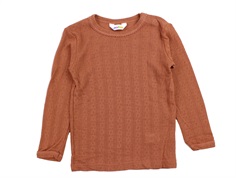 Joha top burnt orange merino/silk